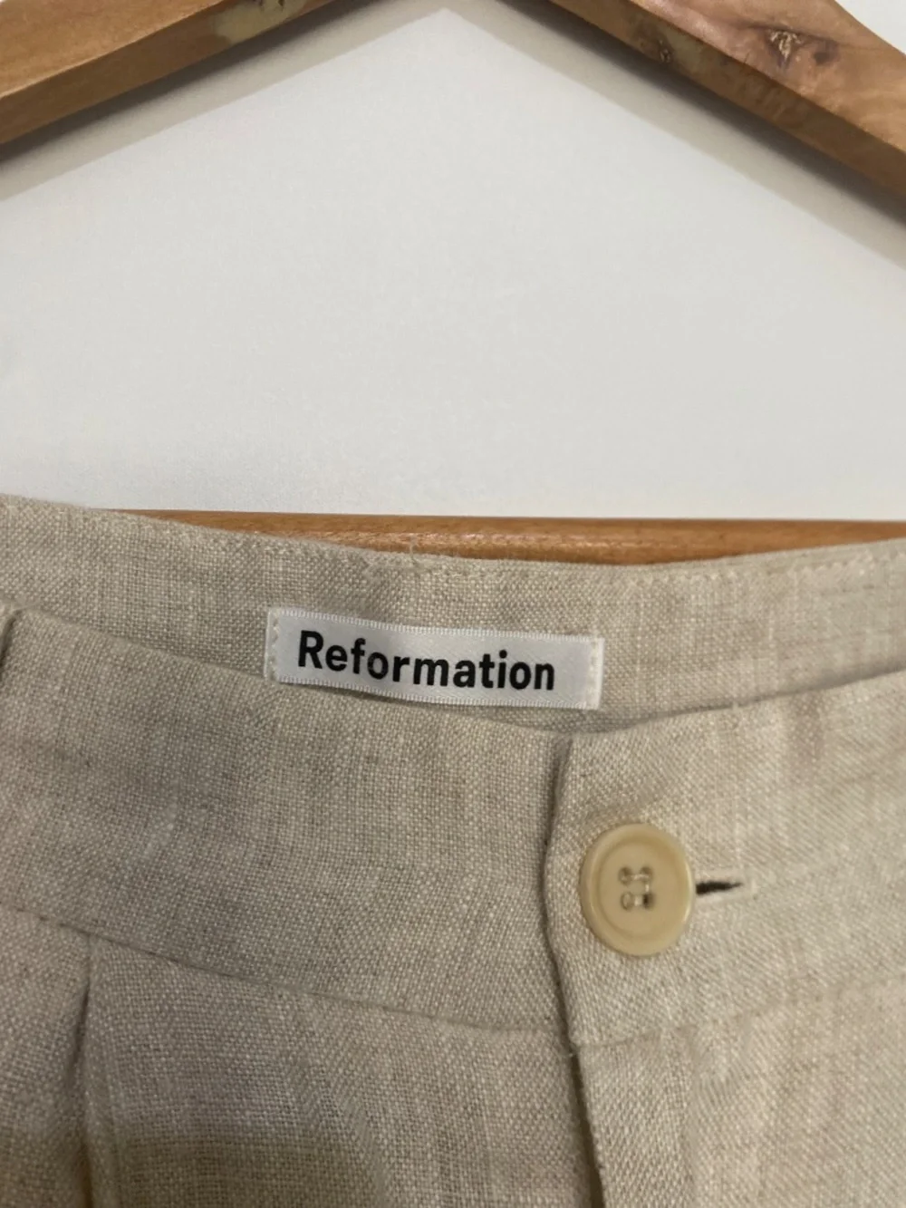 Reformation 6 Mason Linen Pant